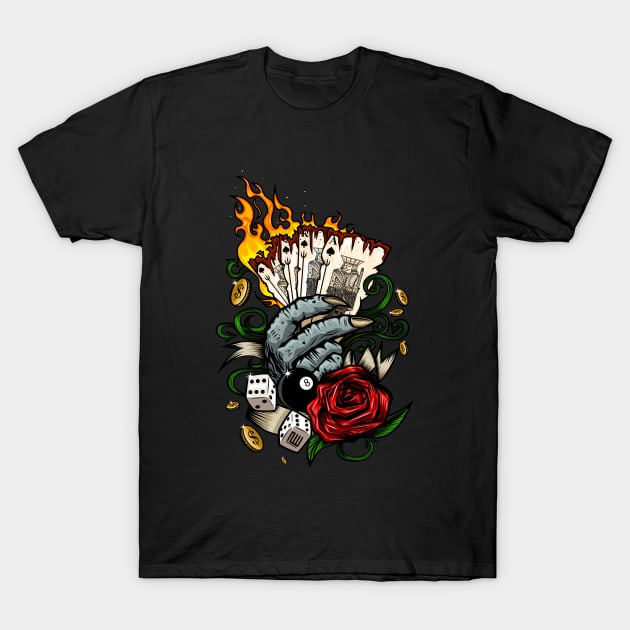 Hand Of Cards T-Shirt by adamzworld